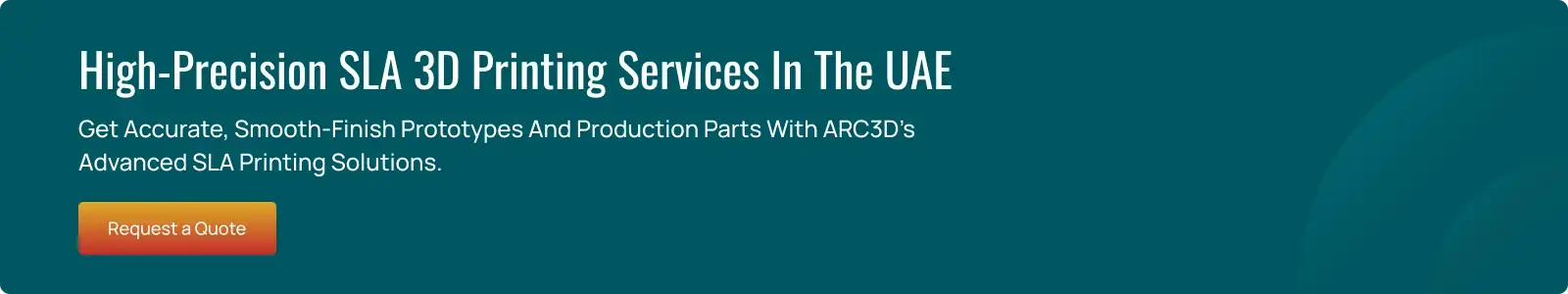 get high-precision SLA 3D printing service in the UAE from ARC3D
