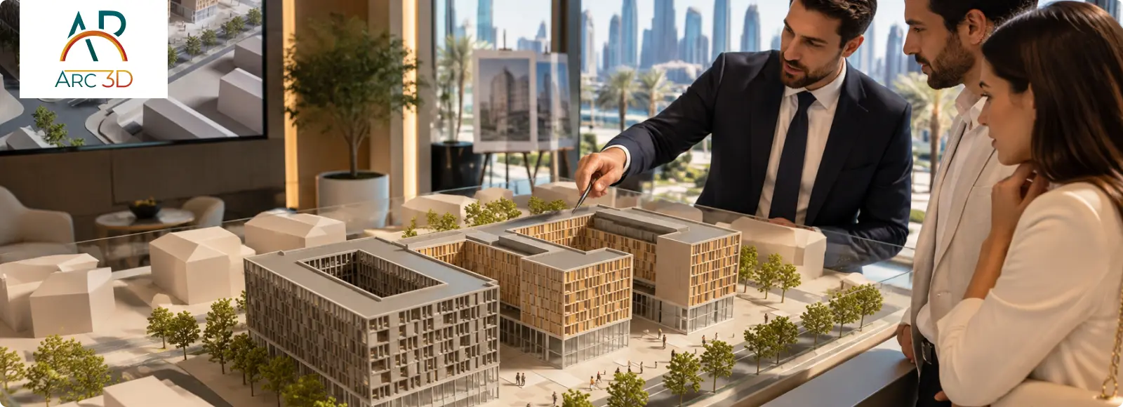 3D architectural models for Dubai real estate projects