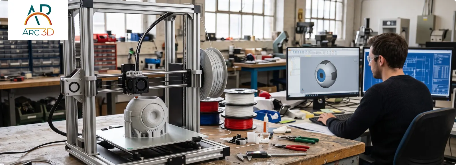 complex part made with custom 3D printing